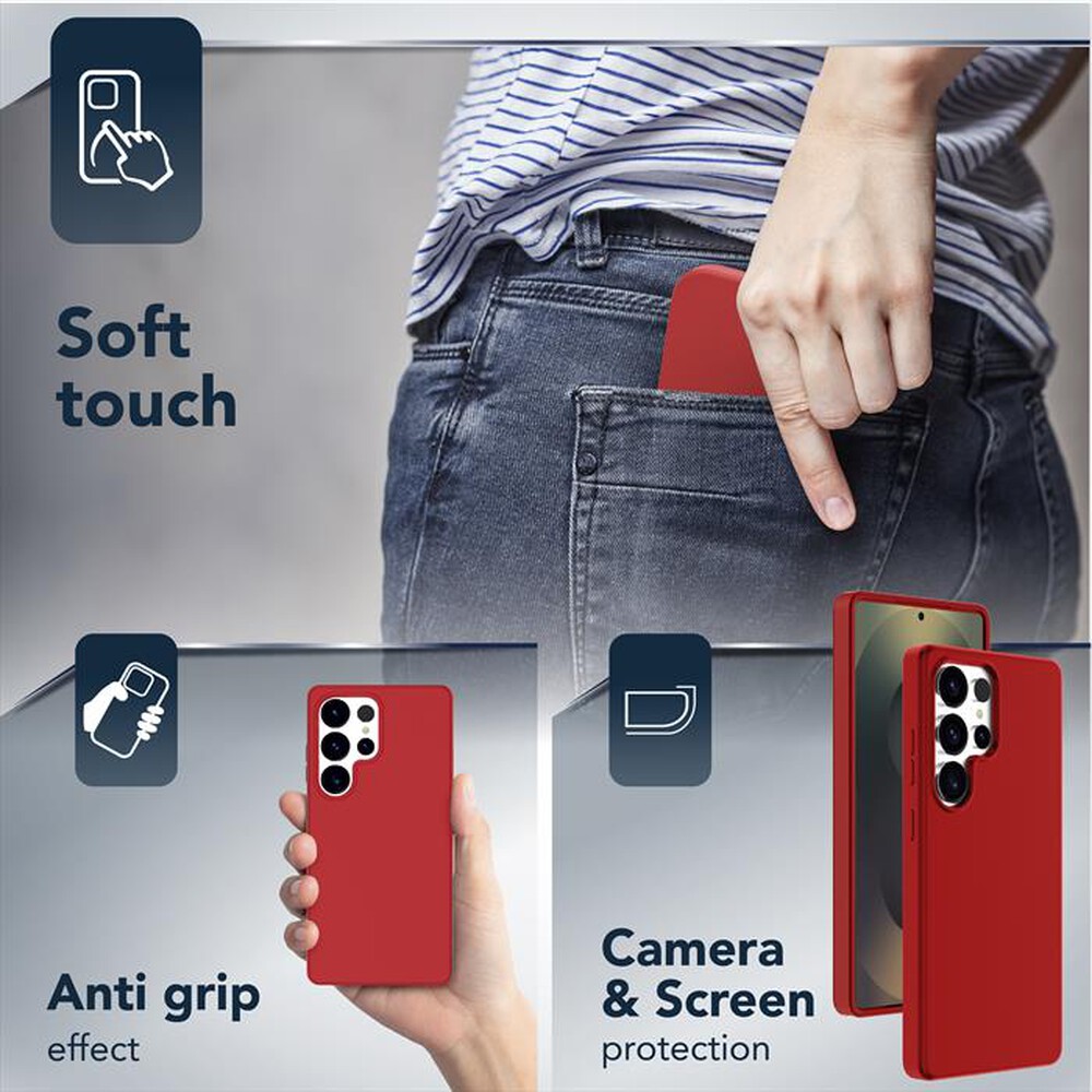 Immagine del prodotto CELLULARLINE - Cover SENSATION+ per Galaxy S25 Ultra-Rosso