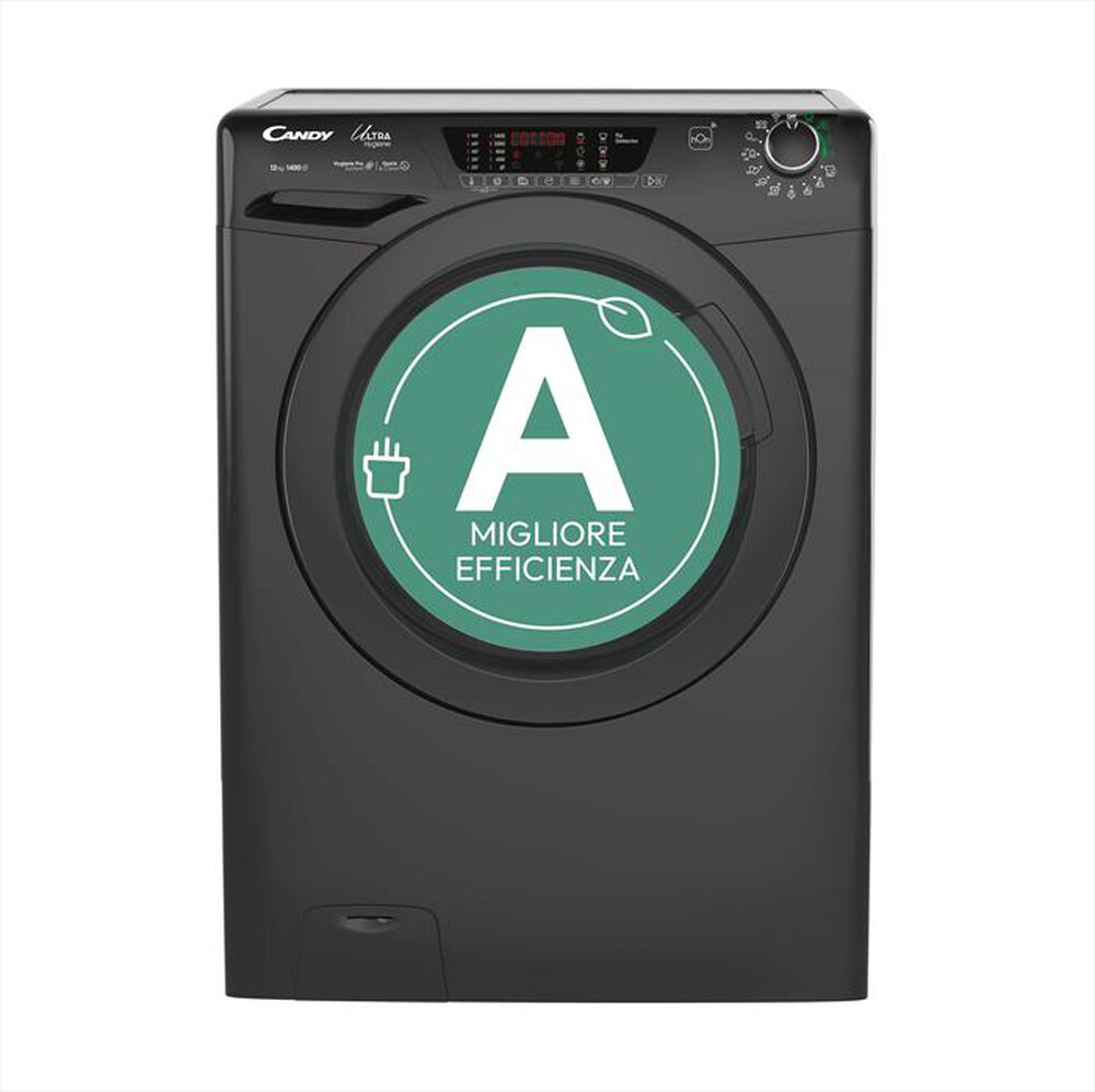 "CANDY - Lavatrice HES14124TWMBB5-S 12 Kg Classe A-Black"