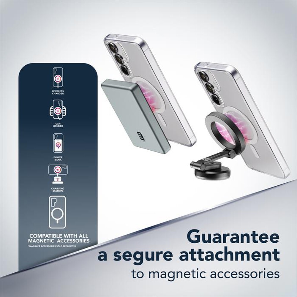 Immagine del prodotto CELLULARLINE - Custodia magnetica GLOSS MAG per Galaxy S25-Trasparente