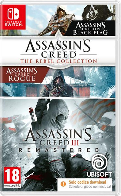 UBISOFT - ASSASSIN’S CREED THE REBEL COLLECTION + AC3 NSW-N/D,  UBISOFT - ASSASSIN’S CREED THE REBEL COLLECTION + AC3 NSW-N/D