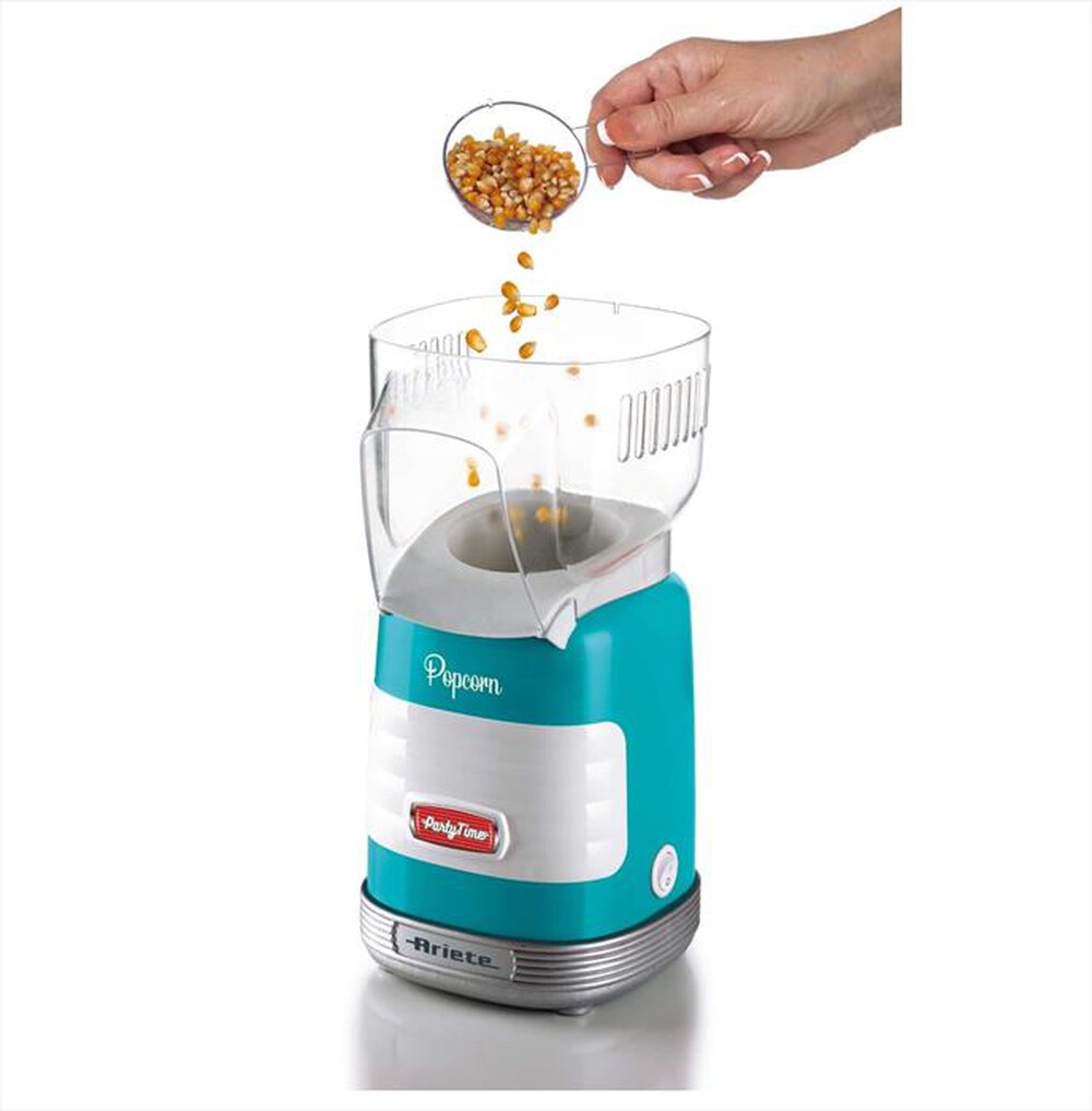 "ARIETE - 2956 Party Time Macchina per popcorn-celeste"