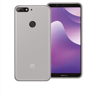 PHONIX - HUY78GPW Cover GEL HUAWEI Y7 2018-Bianco traslucido