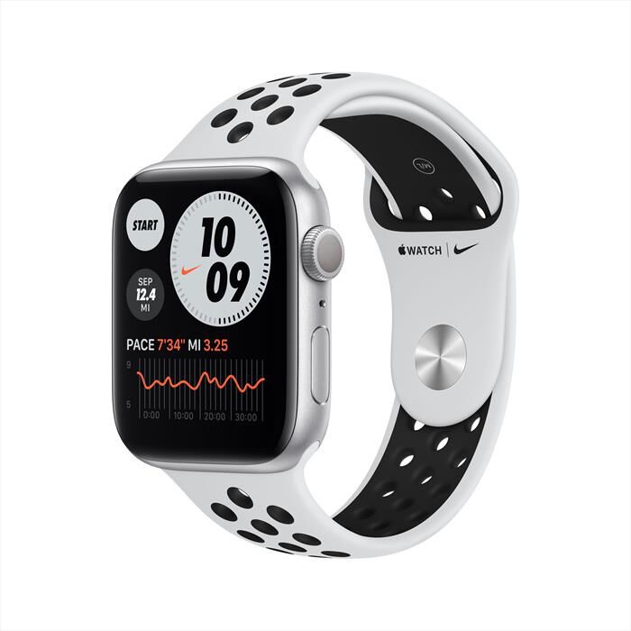 APPLE - Apple Watch Series 6 Nike GPS 44mm All Silver - Sport Pure  Platinum/Black | Euronics