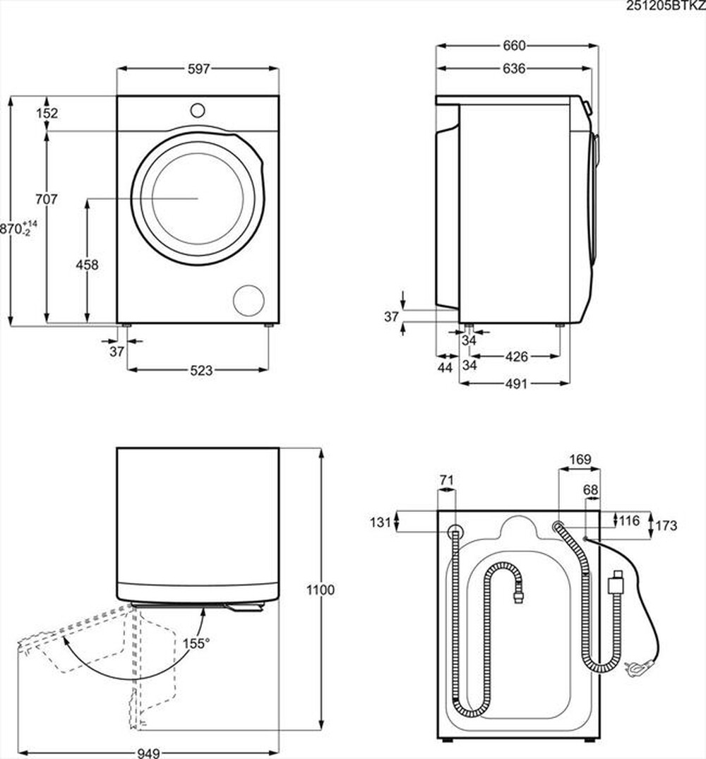 Immagine del prodotto AEG - Lavasciuga LWR9C16BAY 10/6 Kg Classe A/BY-Bianco