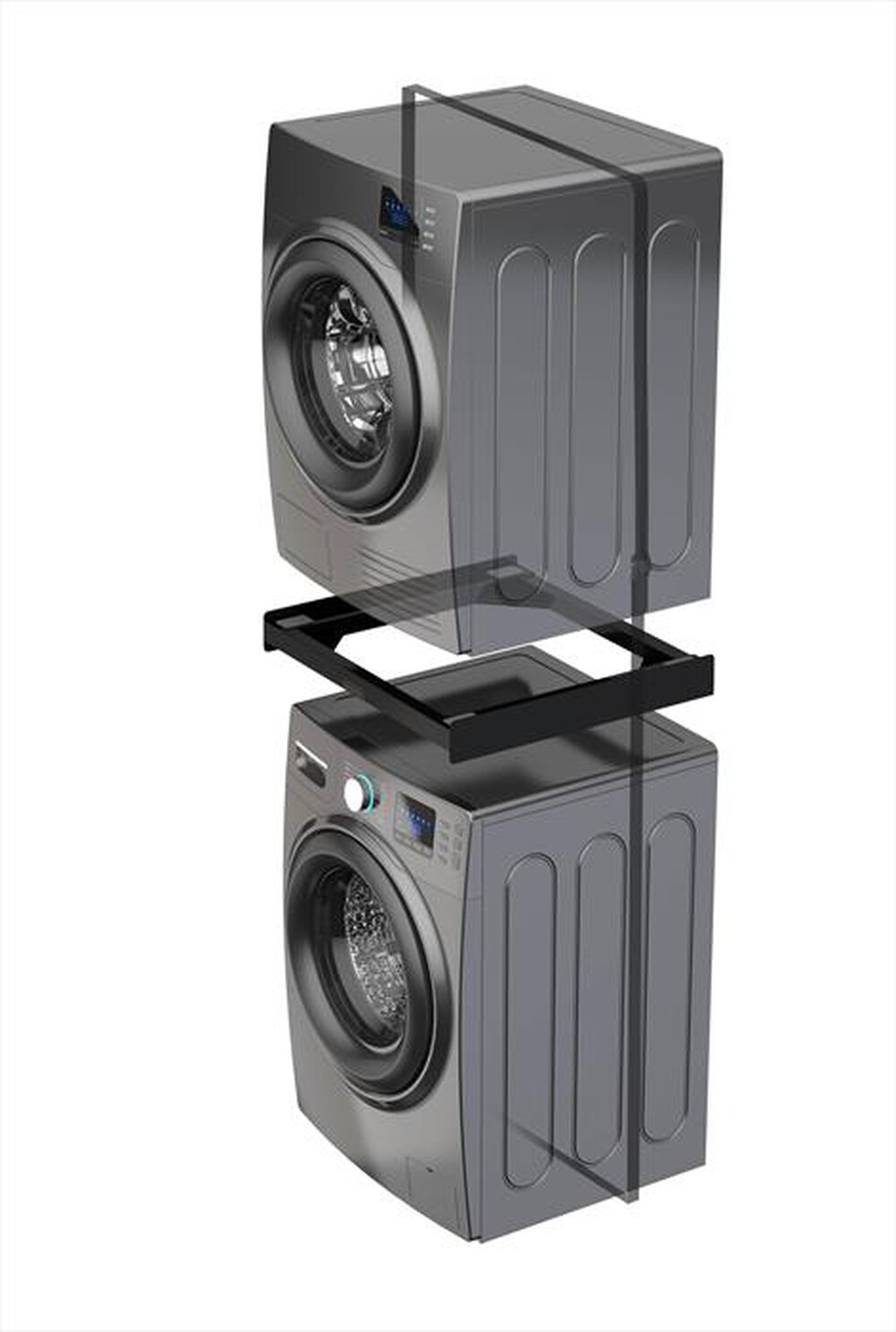 "MELICONI - Kit Sovrapposizione Universale TORRE NOIR-Tecnopolimero nero"