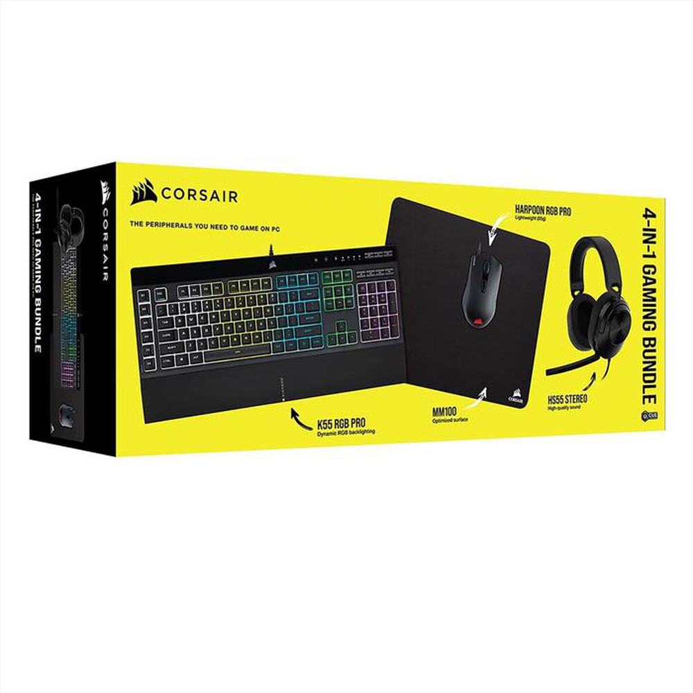 "CORSAIR - BUNDLE GAMING 4-IN-1-Nero"