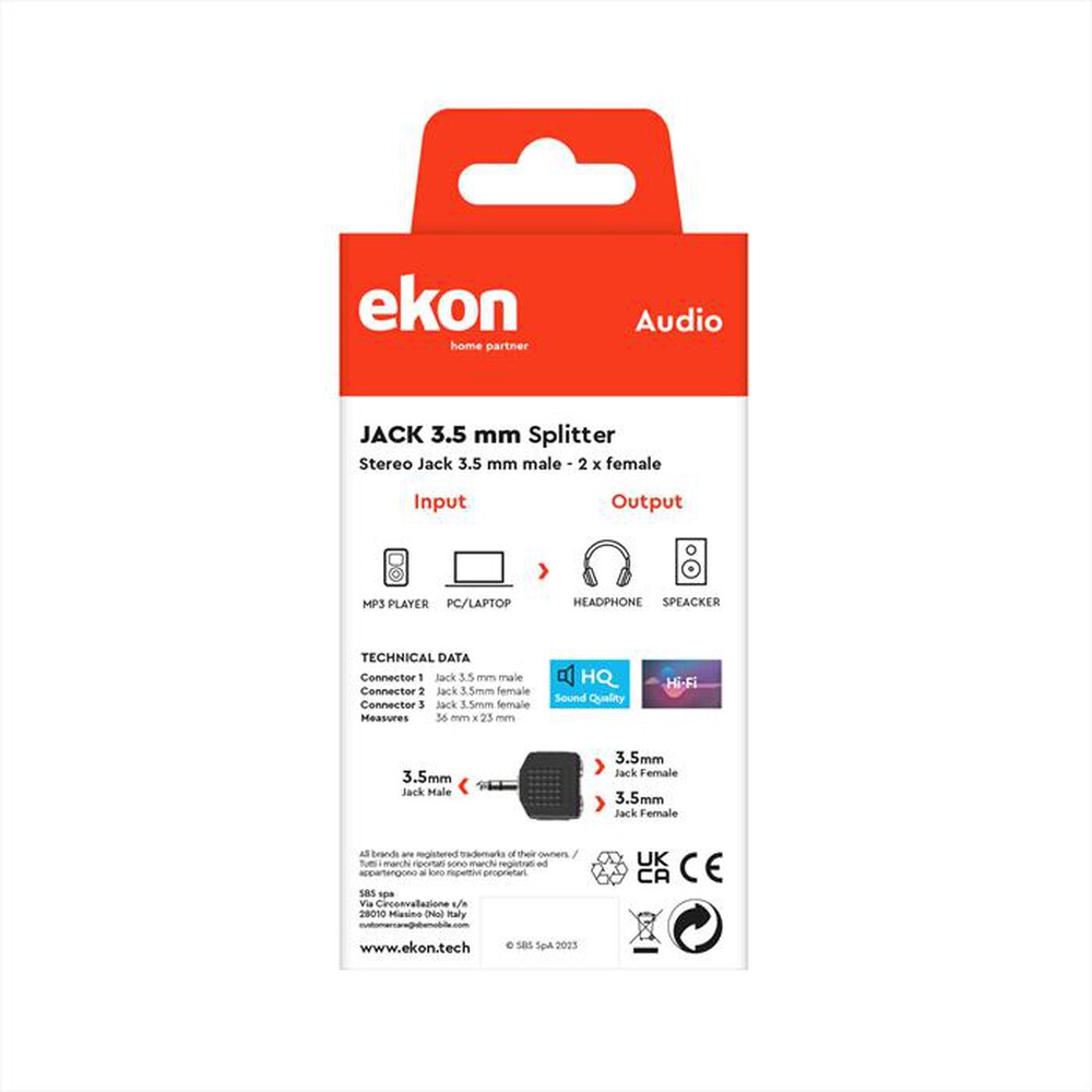 Immagine del prodotto SBS - ECASPLITJACK1M2F