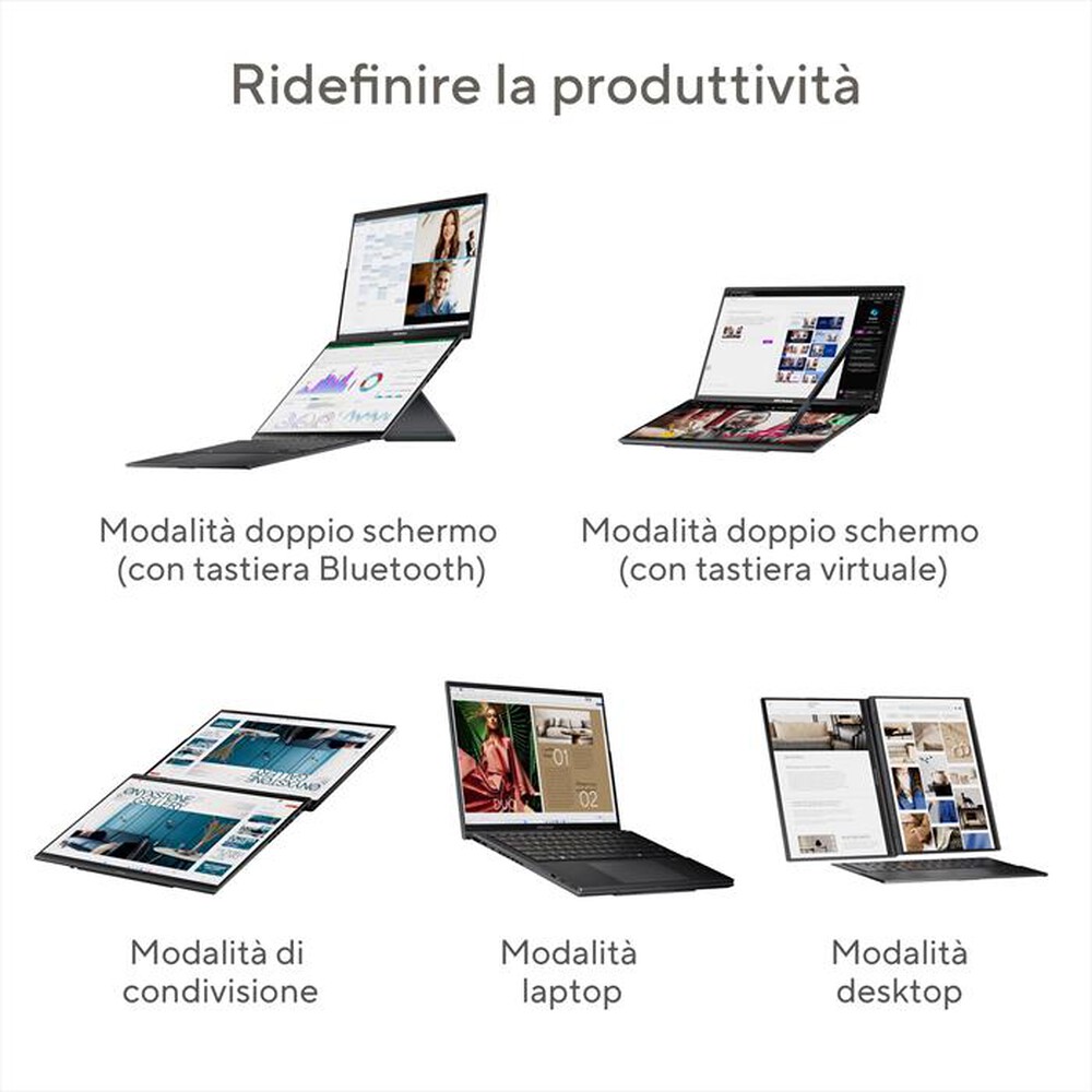 Immagine del prodotto ASUS - Zenbook Duo OLED UX8406CA-PZ961W-Inkwell Gray