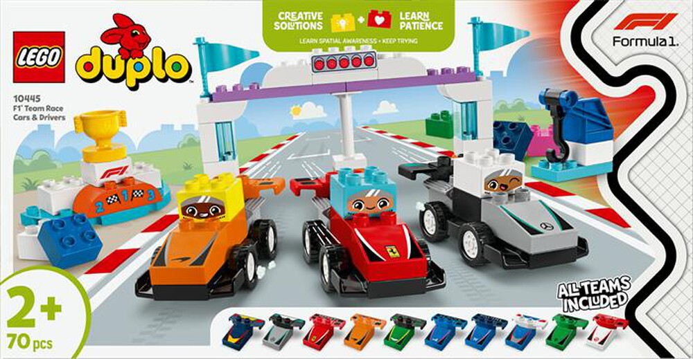 Immagine del prodotto LEGO - DUPLO Town Auto da corsa e piloti Team F1&reg; 10445