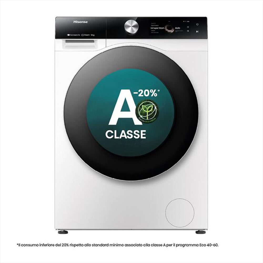 "HISENSE - Lavatrice WF7S1247BW 12 Kg Classe A-Bianco"
