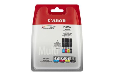 CANON - CLI-551 B/C/M/Y MULTIPACK-Black, Magenta, Cyan, Yellow