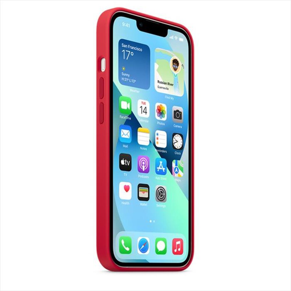 "APPLE - iPhone 13 Silicone Case with MagSafe-Red"