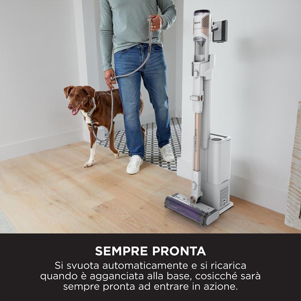 "SHARK - Scopa elettrica DETECT CON AUTOSVUOMENTO IW3612EU-Bianco"