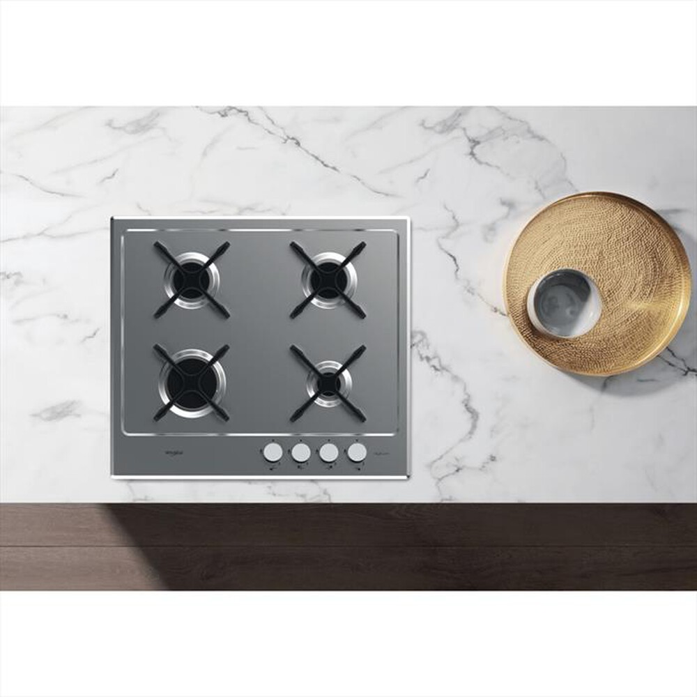 "WHIRLPOOL - Piano cottura a gas GMA 6414/IXL/01 HOB WP 59 cm-Acciaio inossidabile"