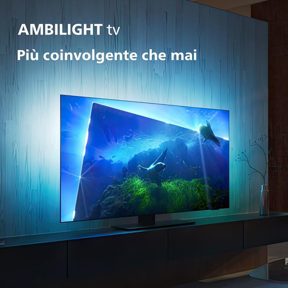 "PHILIPS - Ambilight Smart TV OLED UHD 4K 55\" 55OLED818/12-Metallo"