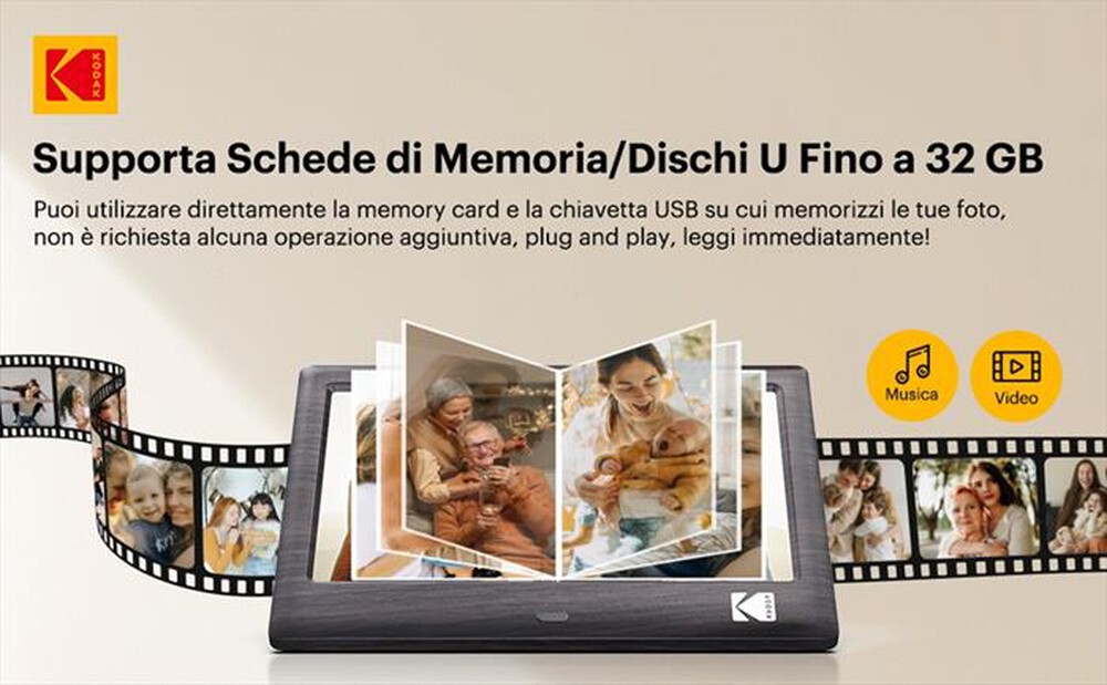 Immagine del prodotto KODAK - CORNICE DIGITALE 7", 1024X600-Grigio