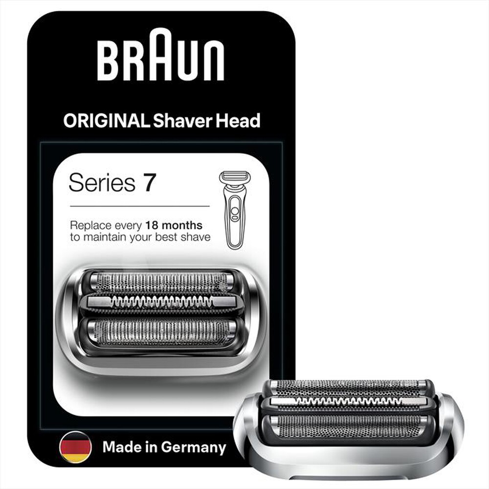 "BRAUN - Testina di Ricambio per Rasoio Series 7 73S-Argento"