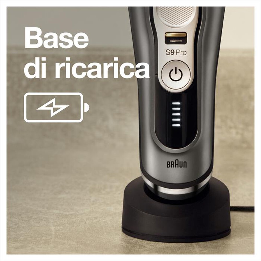 "BRAUN - Rasoio elettrico barba SERIES 9 PRO 9415S-Grigio"