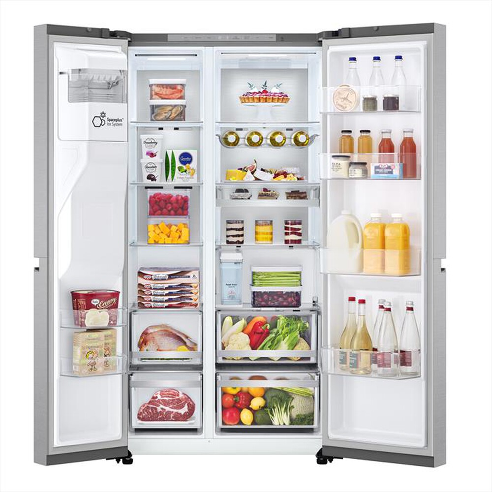 "LG - Frigorifero side by side GSLE91MBAC Classe C 628L-Metal Sorbet"