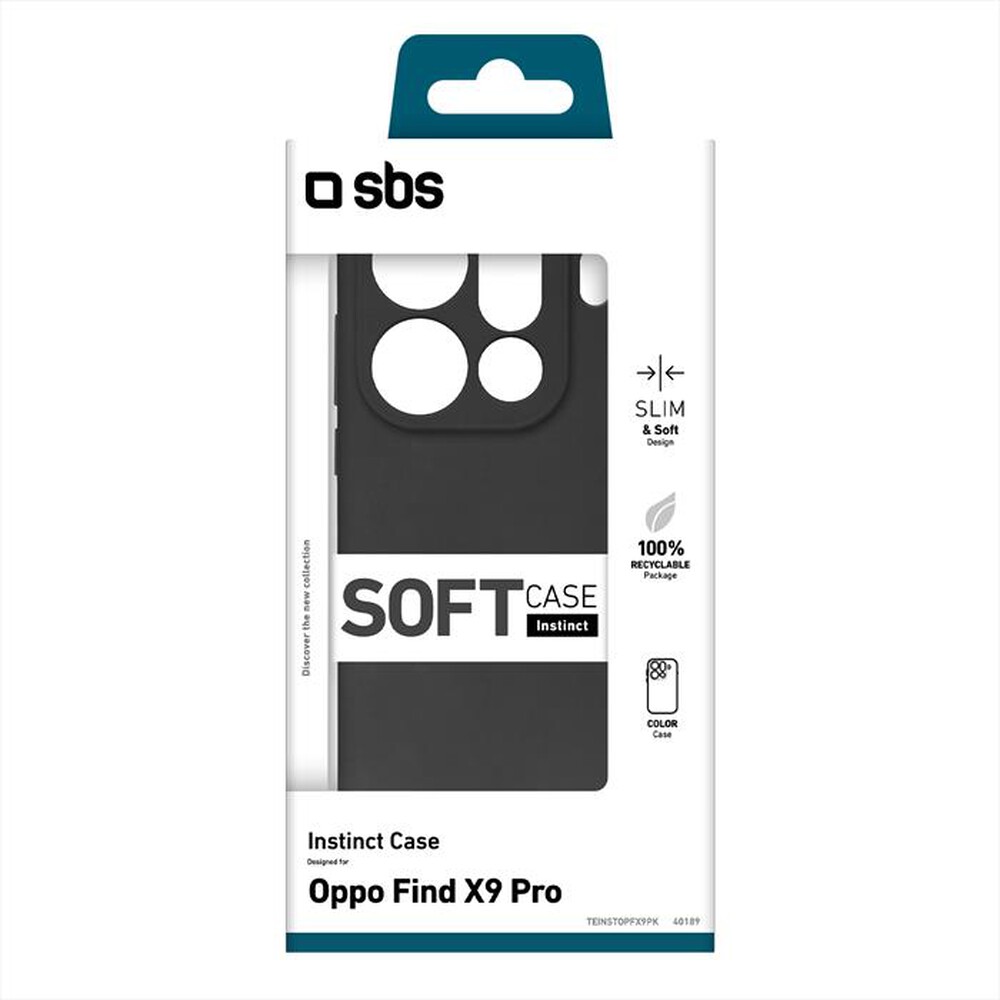 Immagine del prodotto SBS - Cover Instinct per Oppo Find X9 Pro-Nero