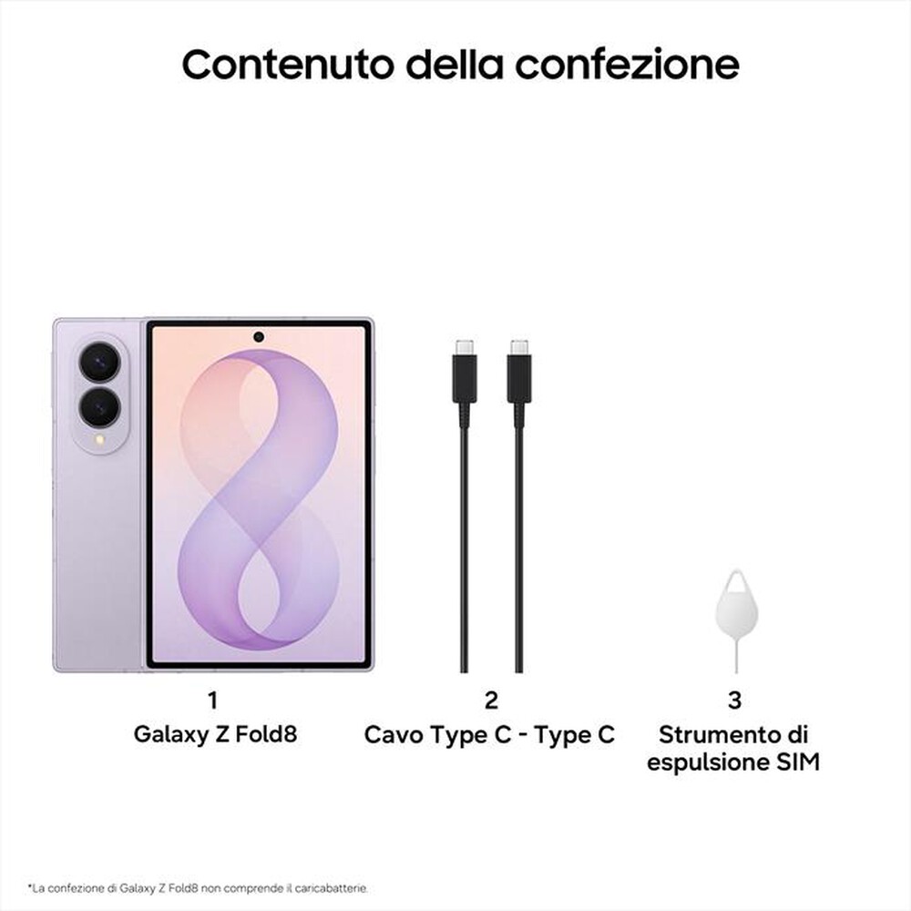 Immagine del prodotto SAMSUNG - Galaxy Z Fold8 16+1TB-Lavender