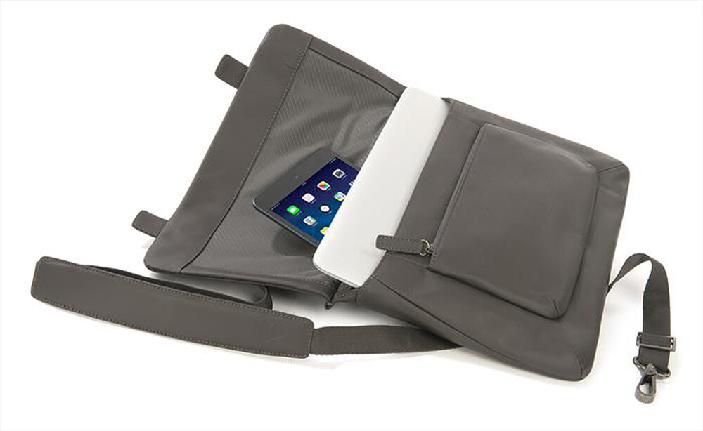 "TUCANO - Borsa in pelle per MacBook Air 11”/notebook 11\"-Grigio"