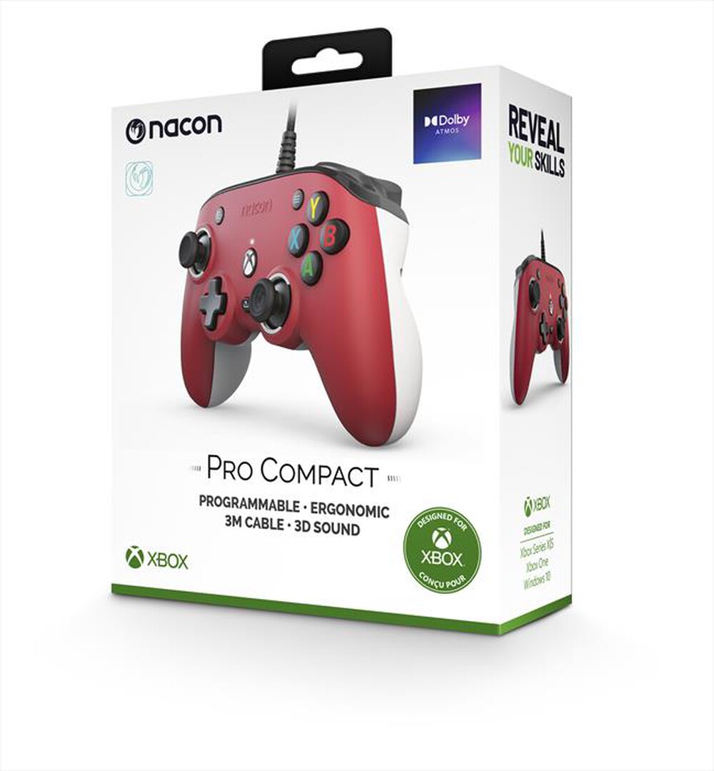 "NACON - Controller gaming OLP COMPACT CONTROLLER PRO XBX-ROSSO"