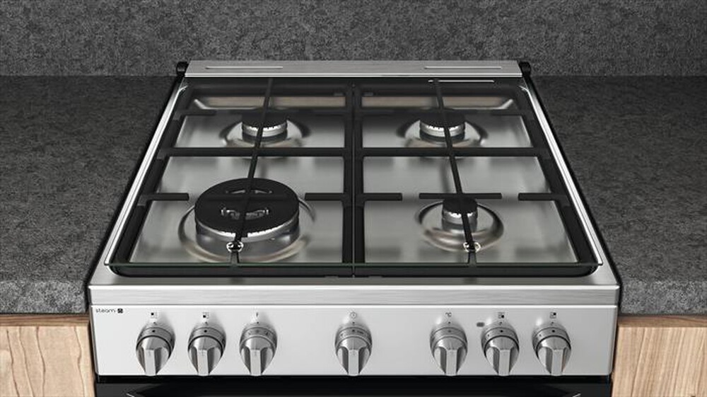 "HOTPOINT ARISTON - Cucina elettrica HS68G8PHX/E Classe A-Stainless steel"