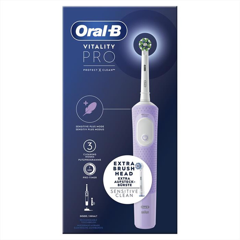 "ORAL-B - Spazzolino Elettrico Ricaricabile VITALITY PRO-Viola"