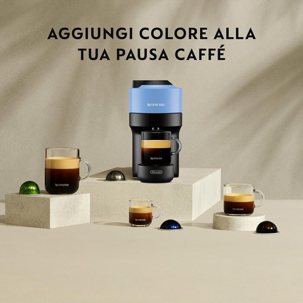 "DE LONGHI - Macchina da caffè VERTUO POP ENV90.A Nespresso-Celeste"