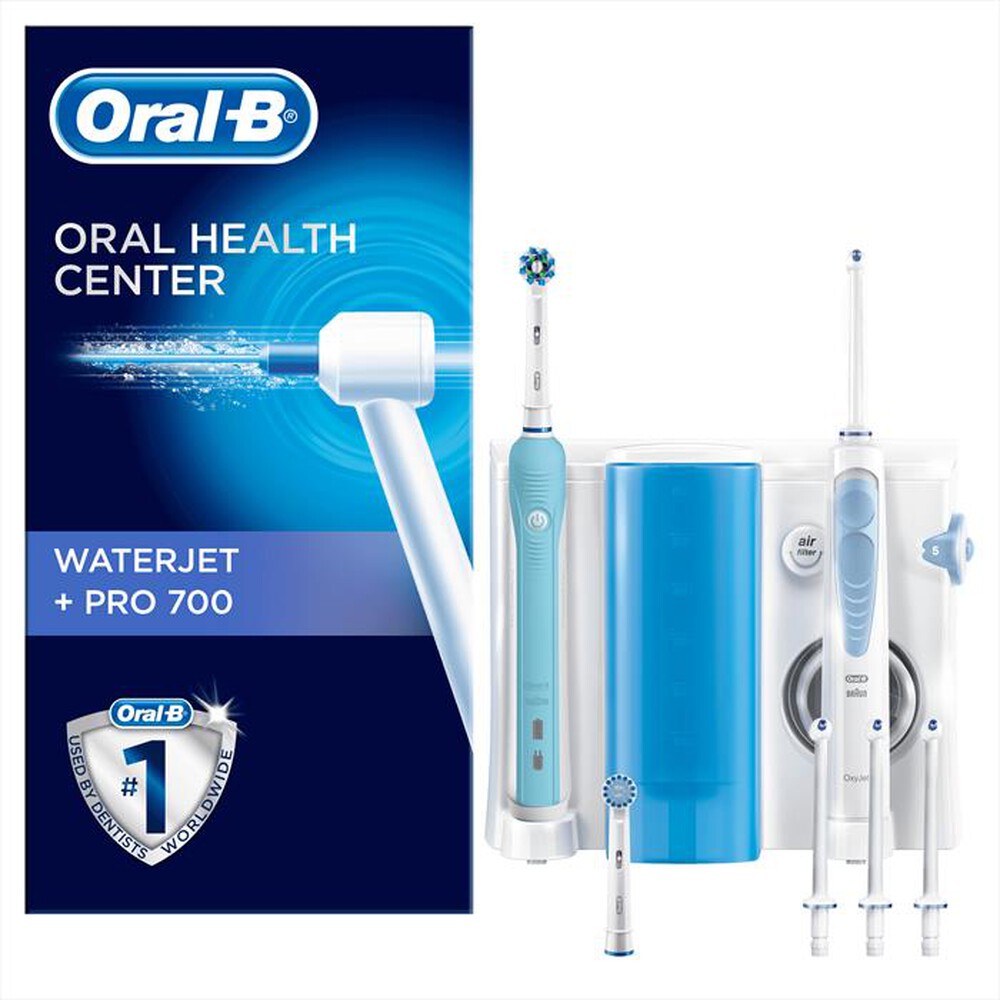 "ORAL-B - Waterjet + Pro 700-Bianco/Celeste"