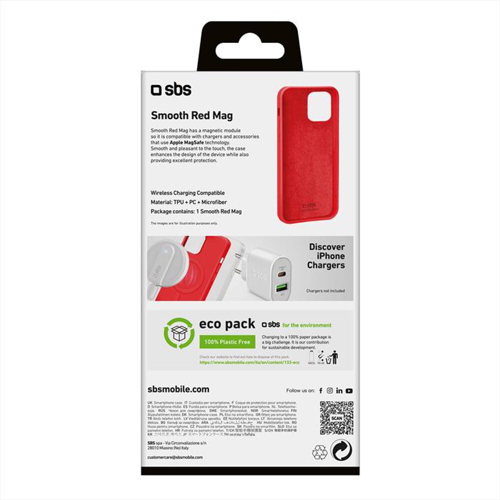 "SBS - Cover TEMAGCOVRUBIP1467R per iPhone 14 Plus-Rosso"