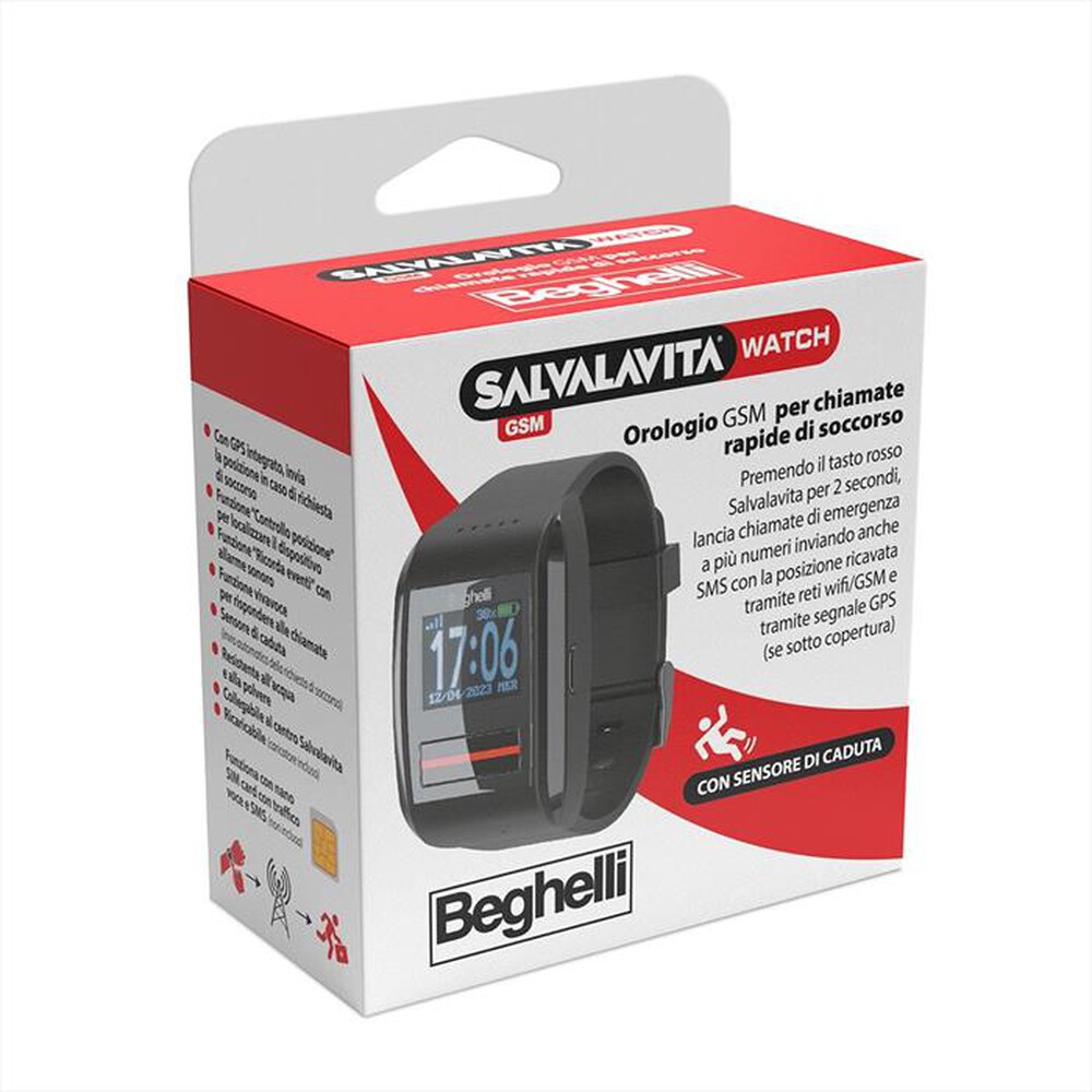 "BEGHELLI - SALVALAVITA WATCH GSM-NERO"