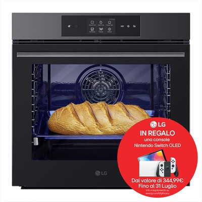 LG - Forno incasso elettrico INSTAVIEW WSED7665B A++-Black Steel