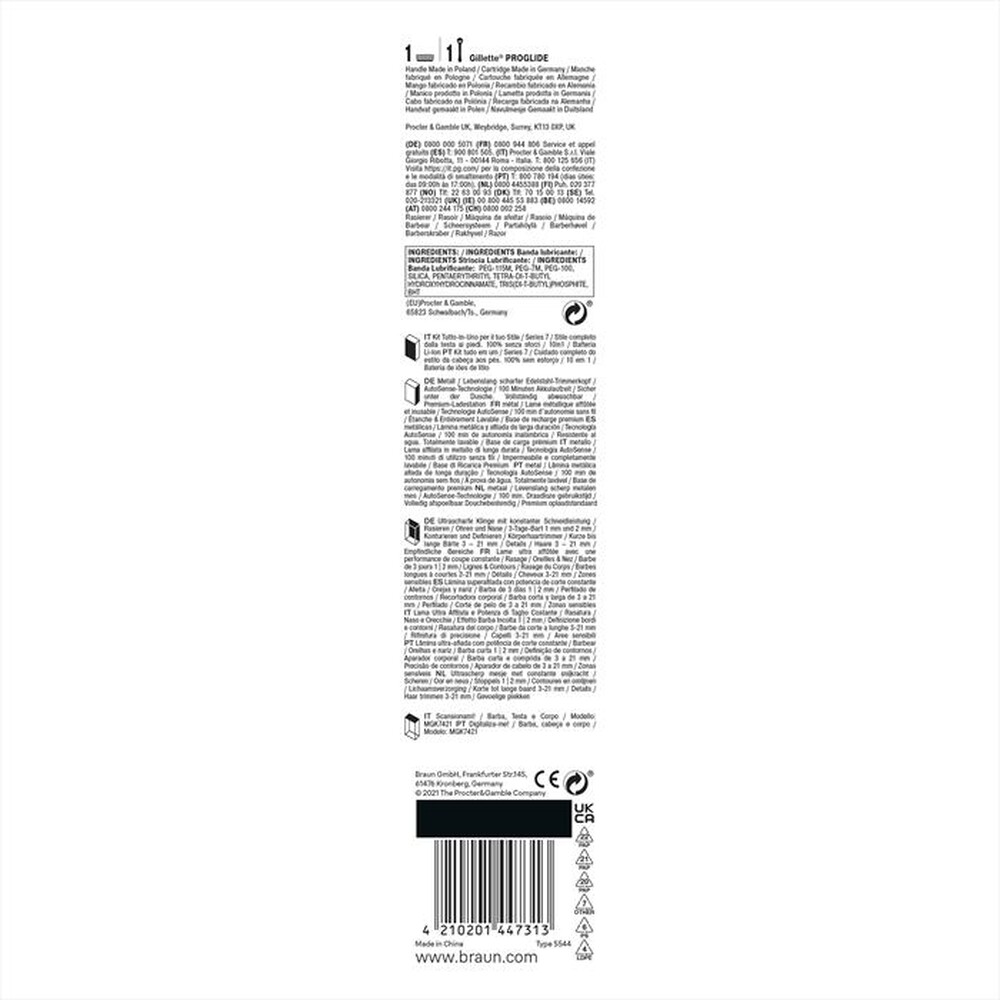 Immagine del prodotto BRAUN - Regolabarba SERIES 7 MGK7421-Black / Deep Blue