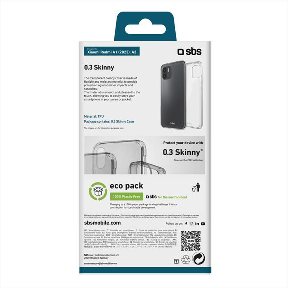 Immagine del prodotto SBS - Cover Skinny TESKINXIA1T Xiaomi Redmi A1 (2022)/A2-Trasparente
