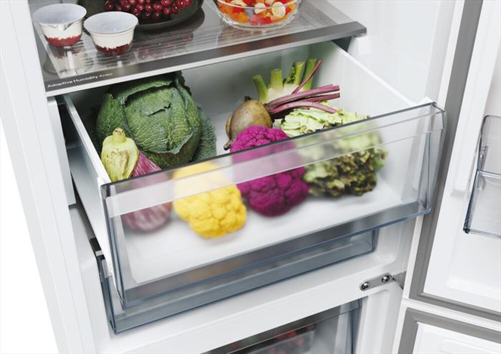 "CANDY - Frigorifero combinato CNCQ2T620EX Classe E 409 lt-Stainless steel"