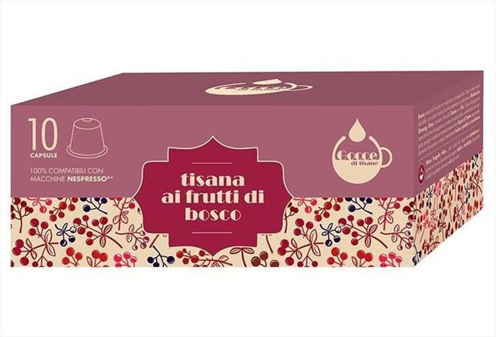 "GOCCE DI CAFFE' - Tisana Frutti di Bosco 10 Caps X NESPRESSO - ROSA"