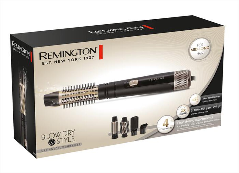 "REMINGTON - Spazzola arriccia capelli AS7500-nero"