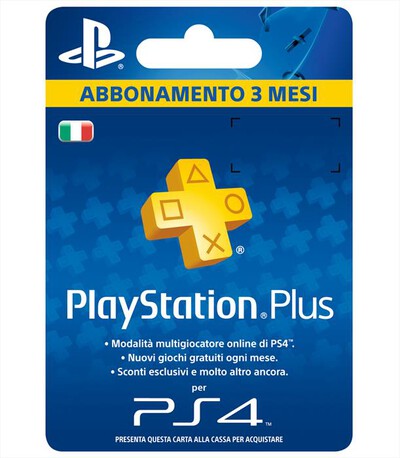 SONY COMPUTER - PlayStation Plus Card 3 Mesi