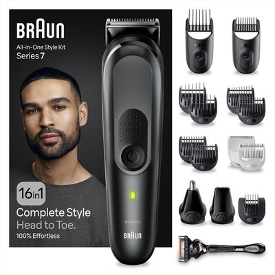 BRAUN - Regolabarba MGK7470-NERO OPACO