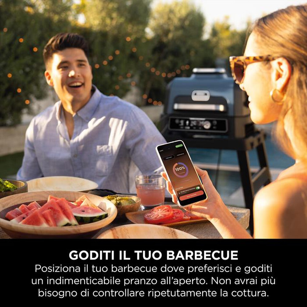 "NINJA - Barbecue elettrico Woodfire Pro Connect XL OG901EU-Blu"