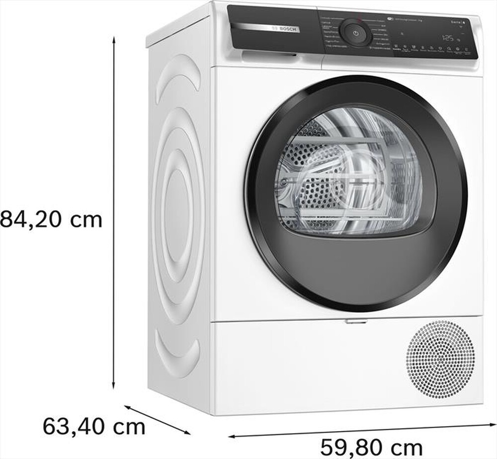 "BOSCH - Asciugatrice Serie 6 WQH245B0IT 9 Kg Classe A+++-BIANCA"