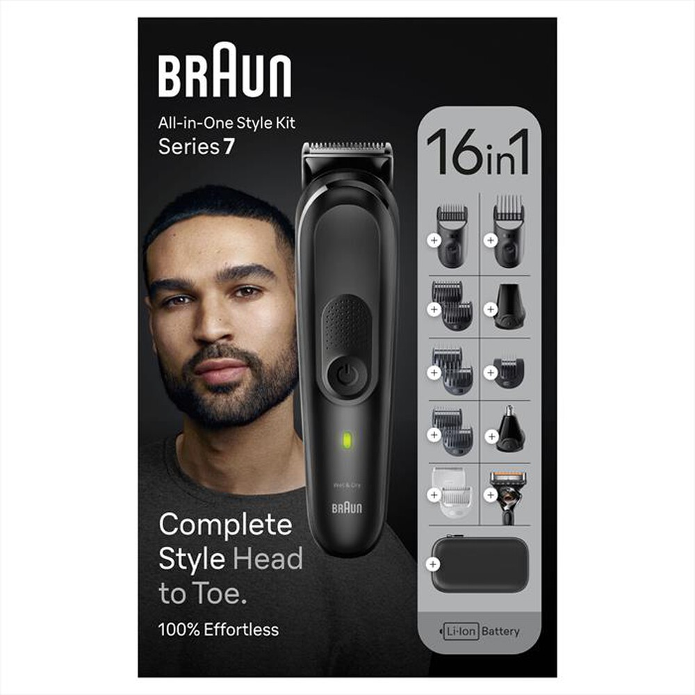 "BRAUN - Regolabarba MGK7470-NERO OPACO"