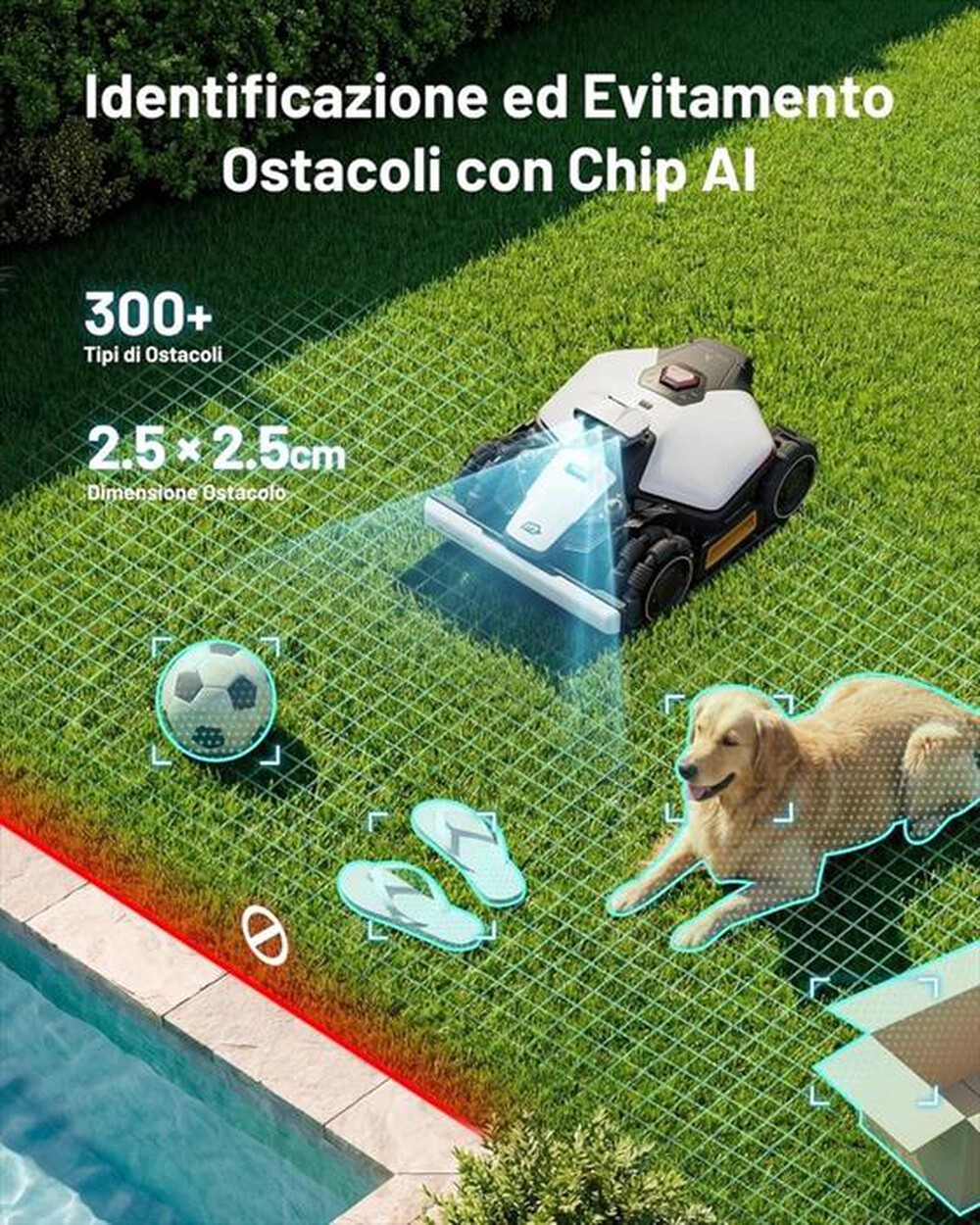 Immagine del prodotto MAMMOTION - Tagliaerba senza filo LUBA MINI 2 AWD 1000-bianco