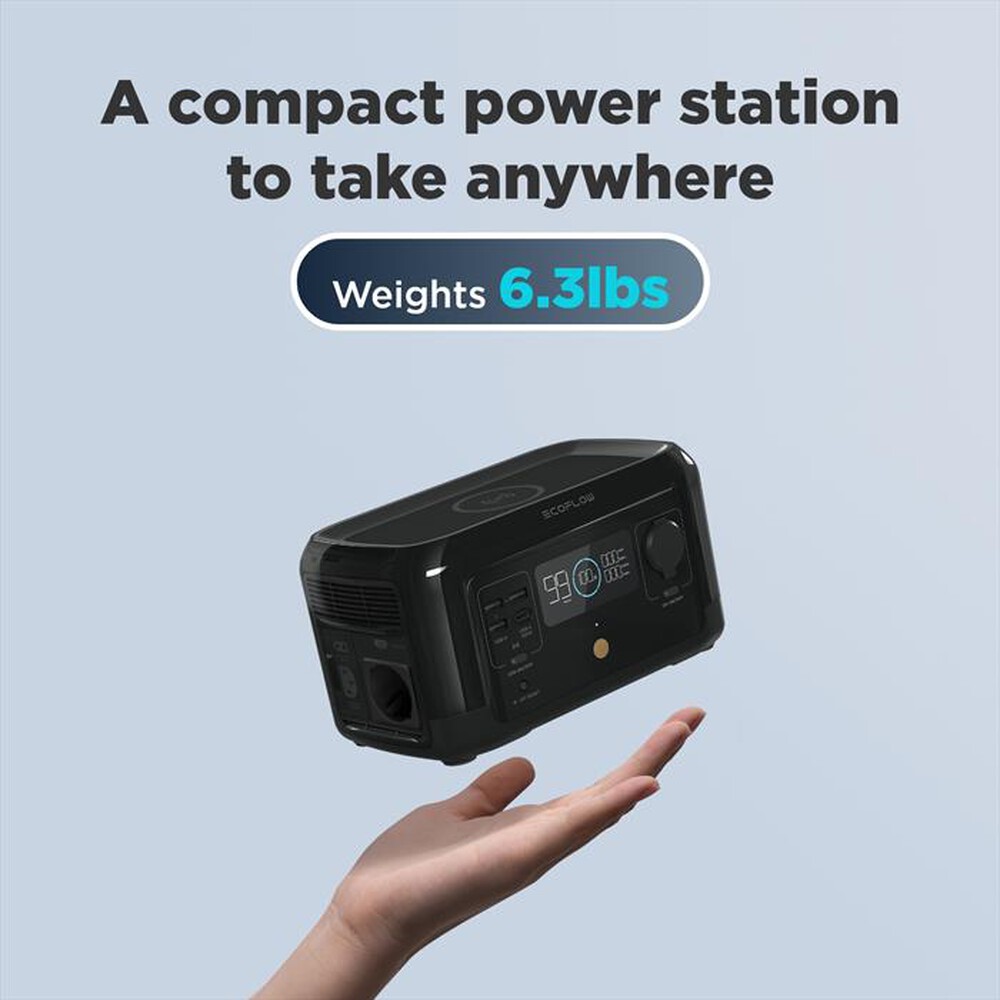 "ECOFLOW - Batteria portatile River mini wireless-nero"