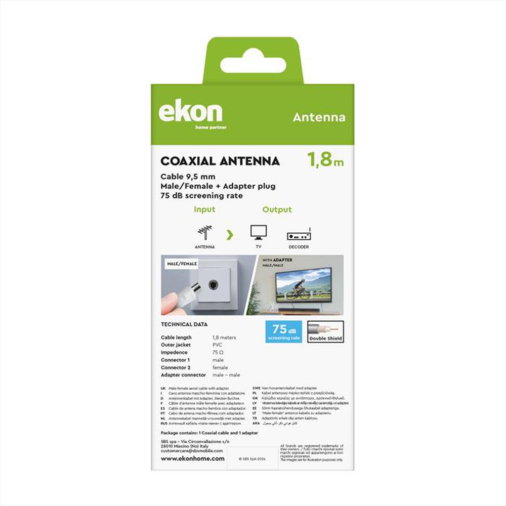 Immagine del prodotto SBS - ECAN18MFW-Bianco