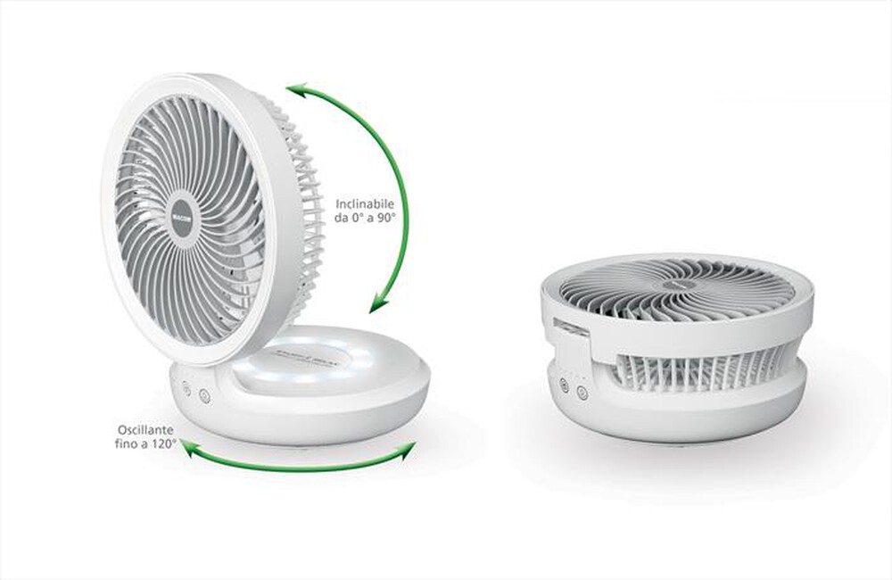 "MACOM - COMPACT CORDLESS FAN-Bianco"