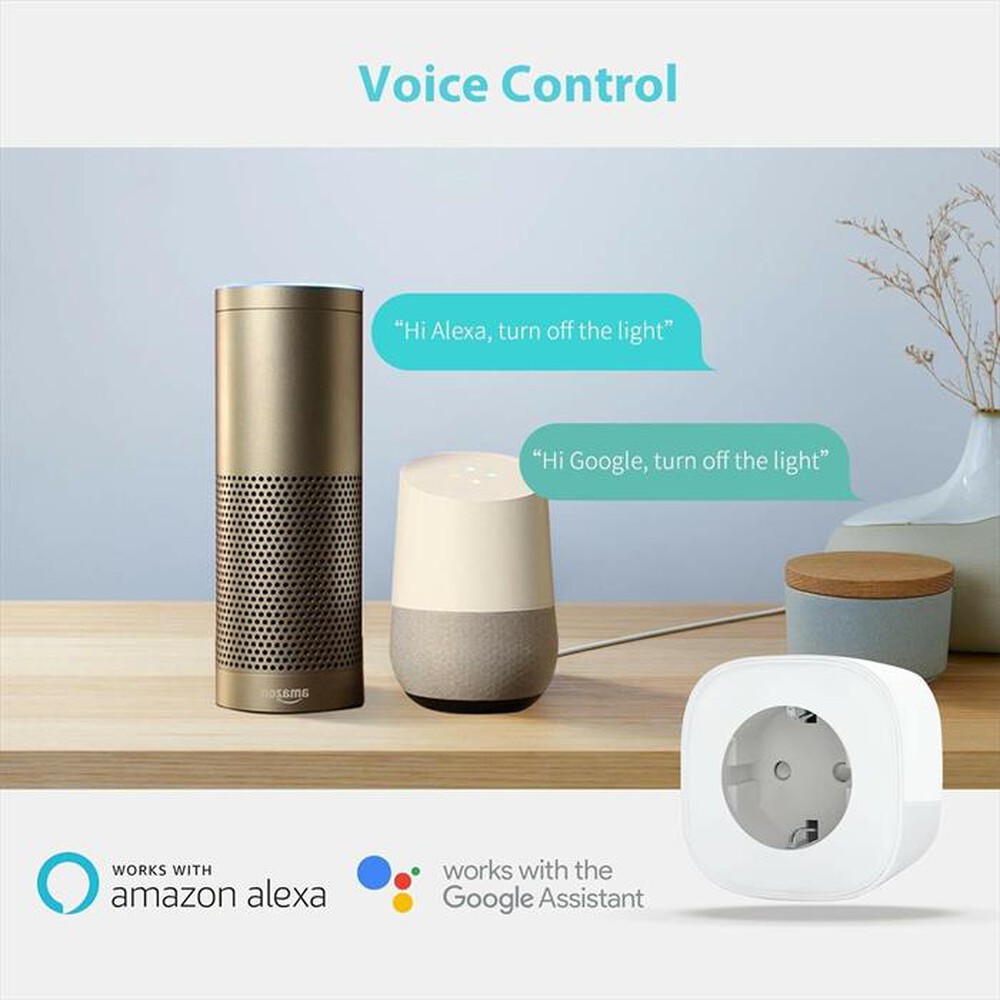 "MEROSS - SMART PLUG SCHUKO - RILEVA CONSUMI-White"