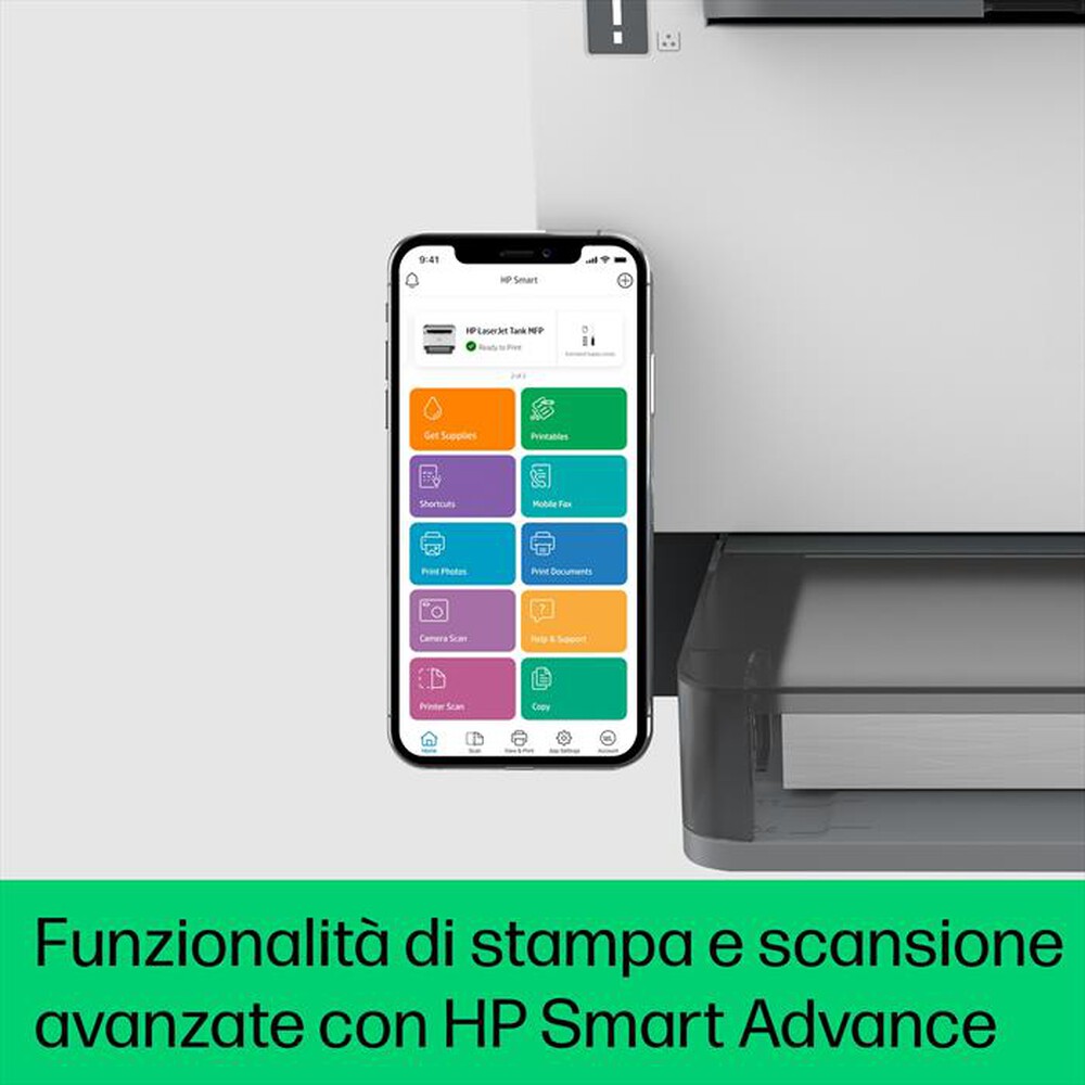 Immagine del prodotto HP - Multifunzione LASERJET TANK MFP 1604W-Bianca